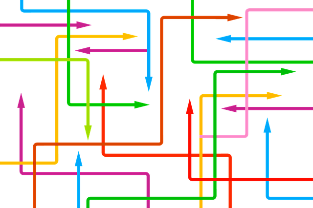 colorful orienting arrows